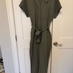 Abercrombie & Fitch Olive Jumpsuit